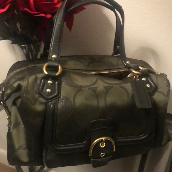 Coach Bags Coach Signature Green Leather Tote Poshmark